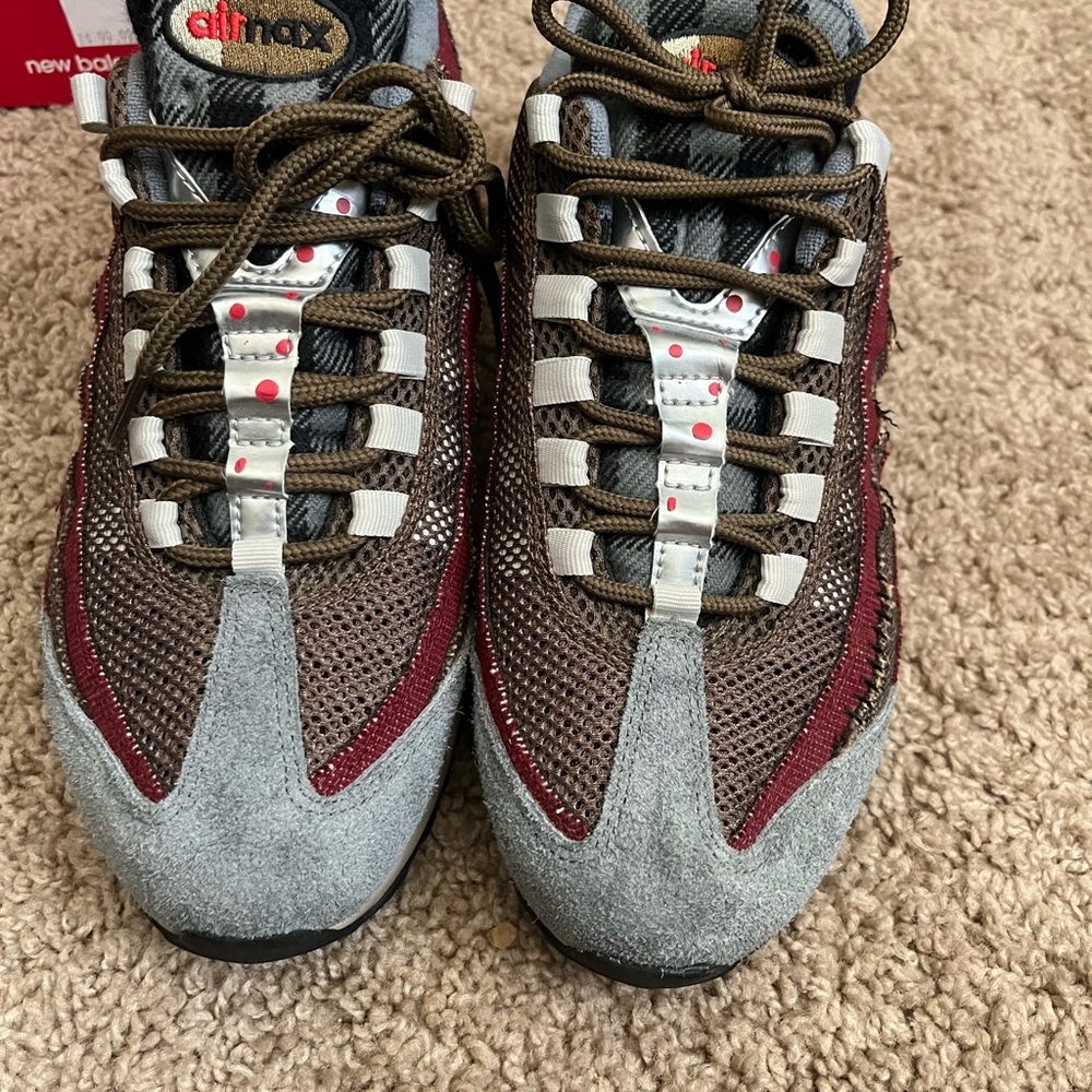 Rare Freddy Krueger Nike Air Max Sneakers - Brown, Gray, and Red